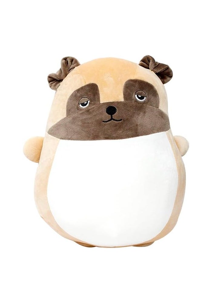 DAISO Eng Hug Pillow - Dog White Brown - Image 1